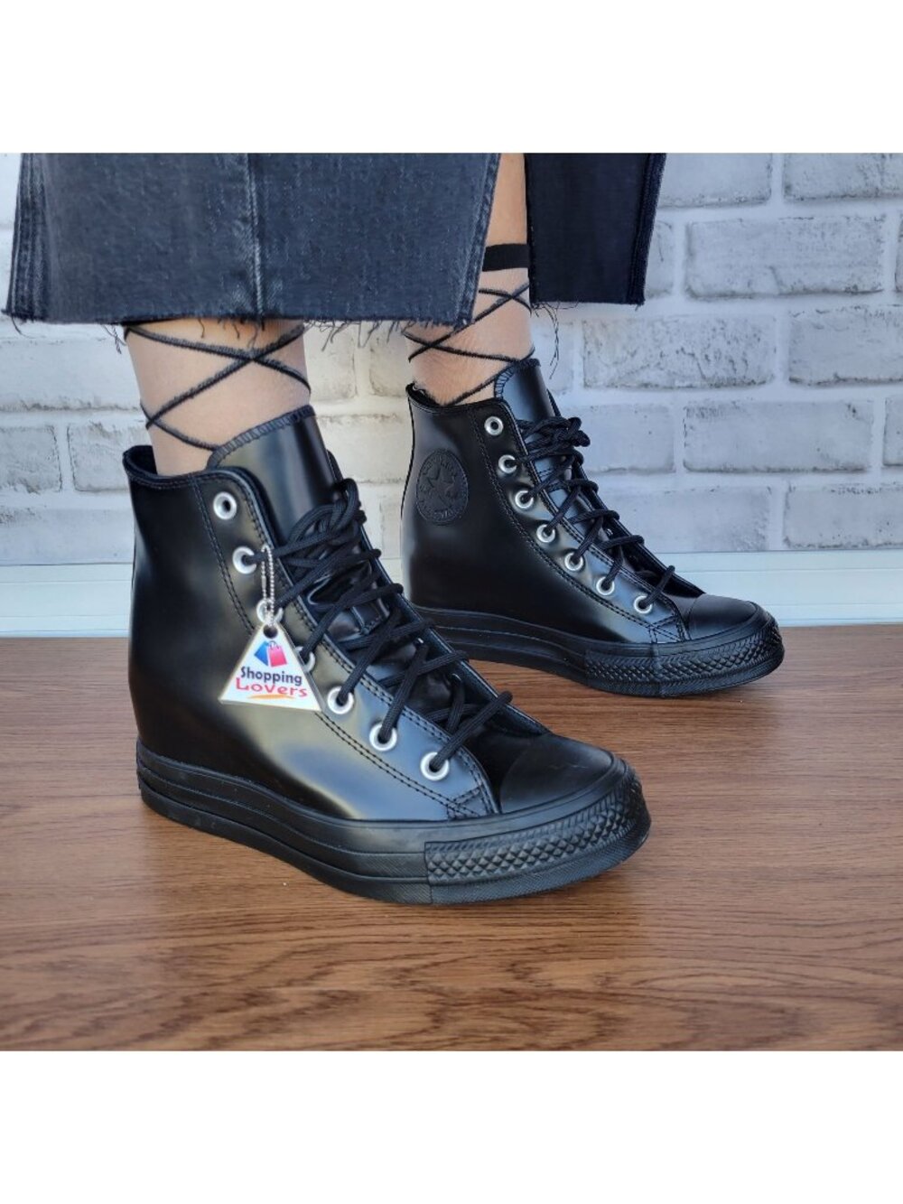 ⭐Converse Chuck Taylor All Star Wedge Leather 6.5 Women's Shoes Sneaker A12827C⭐